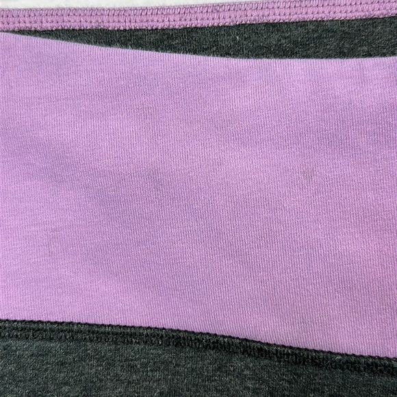 Nike Dri Fit Womens Leggings size XL Gray Purple Pull on inseam 19 Activewear - Picture 2 of 9